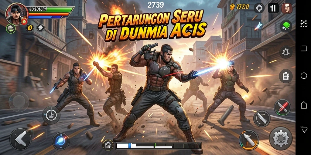 Tampilan gameplay mendebarkan dari game Action 2739.