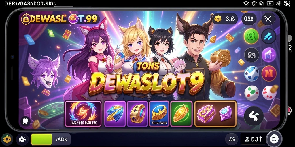 Screenshot DEWASLOT99 menampilkan karakter anime dalam gameplay yang penuh warna.