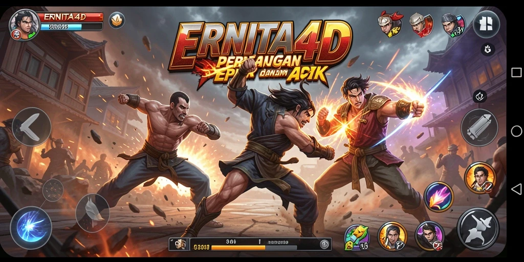 Tangkapan layar menampilkan aksi seru dari gameplay ERNITA4D.