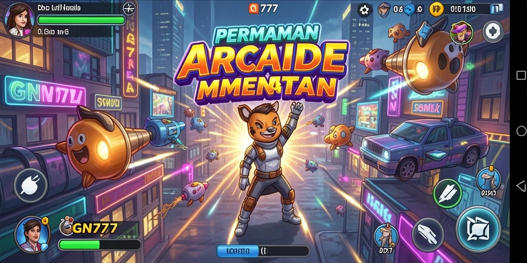 Tampilan screenshot utama GN777 menampilkan gameplay Arcade yang menarik.