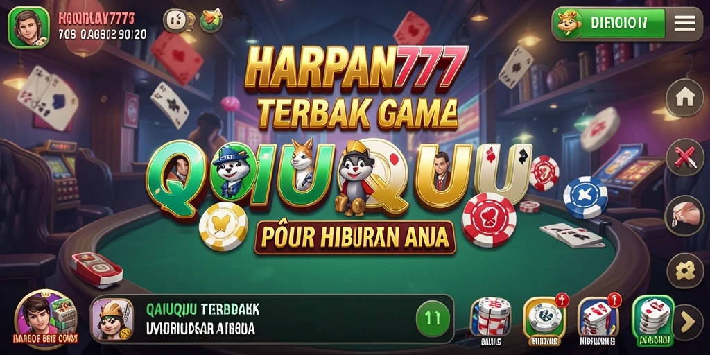 Tampilan gameplay QiuQiu yang menarik di HARAPAN777.