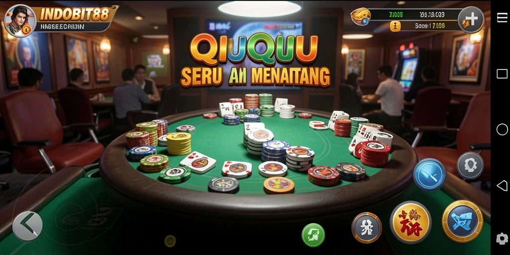 Tampilan gameplay seru dari INDOBIT88 QiuQiu.