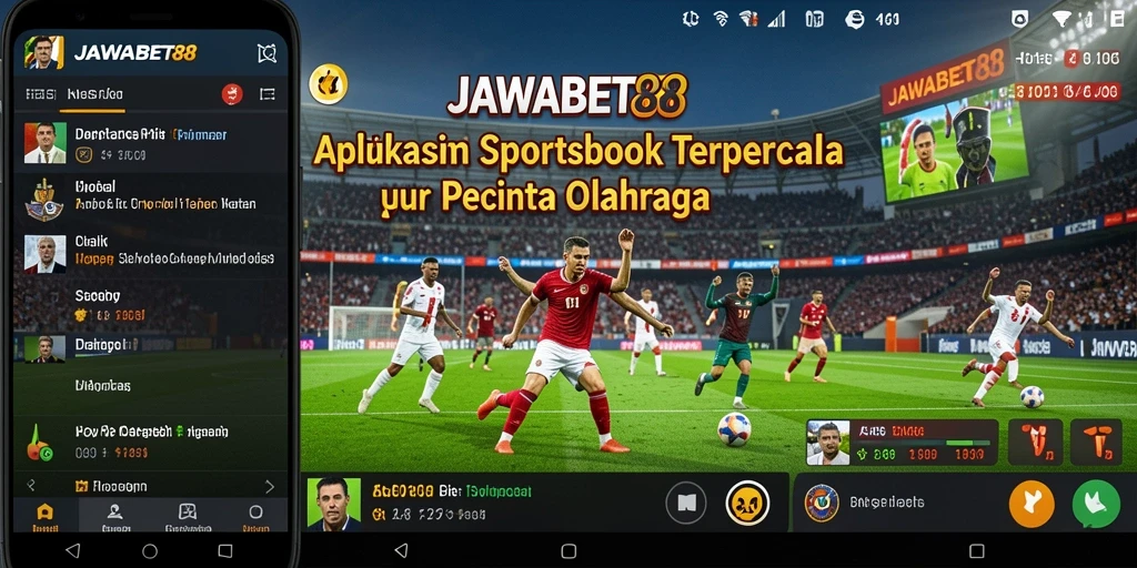 Screenshot utama JAWABET88 menampilkan antarmuka yang menarik untuk taruhan olahraga.