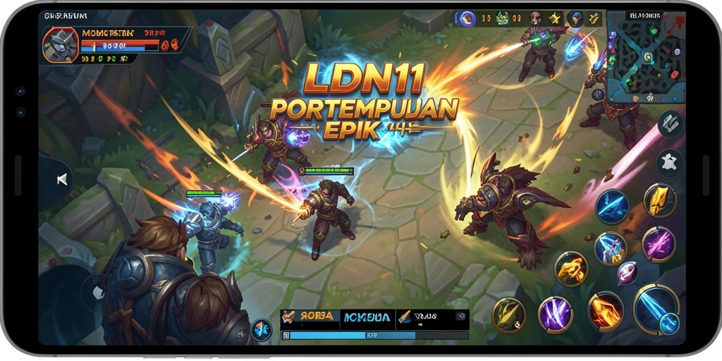Tampilan gameplay seru di LDN11 dengan pertarungan strategis.