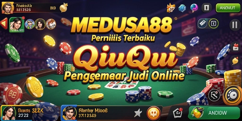 Tampilan seru gameplay QiuQiu MEDUSA88 yang penuh aksi.