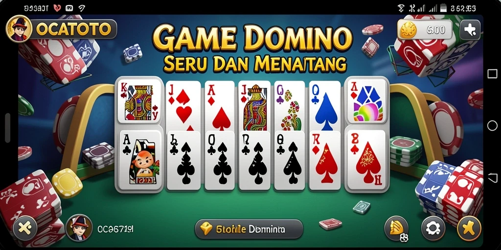 Screenshot gameplay OCATOTO menampilkan keseruan permainan Domino.