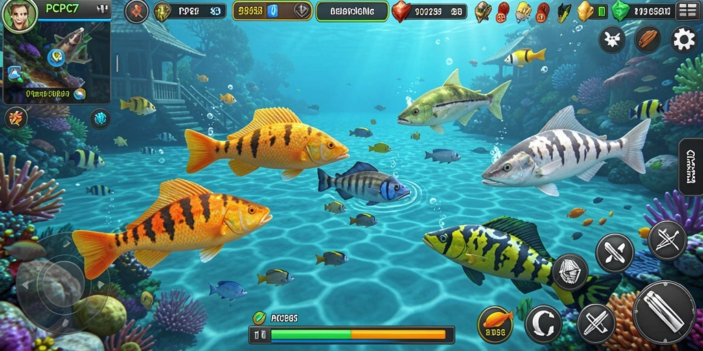Tampilan gameplay Tembak Ikan yang seru di PCPC7.
