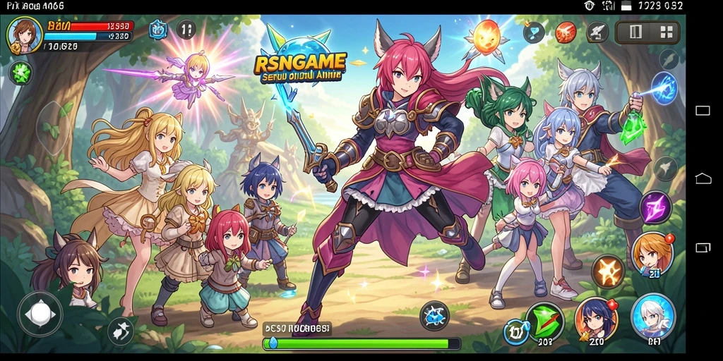 Tampilan gameplay anime yang memukau dan penuh warna.