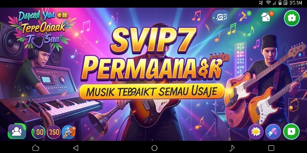 Tampilan gameplay SVIP7 dengan irama musik yang menarik.