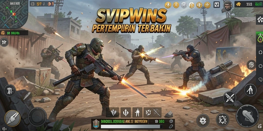 Gameplay SVIPWINS yang menegangkan dalam pertempuran Battle Royale.