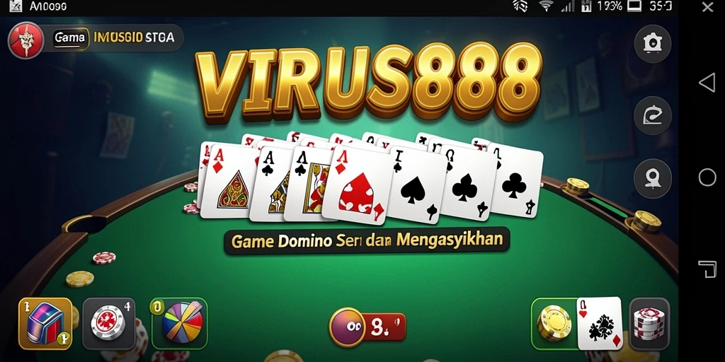 Screenshot gameplay <strong>VIRUS88</strong> yang menampilkan serunya bermain Domino.